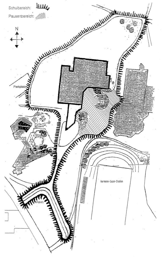 Karte des Schulbereichs